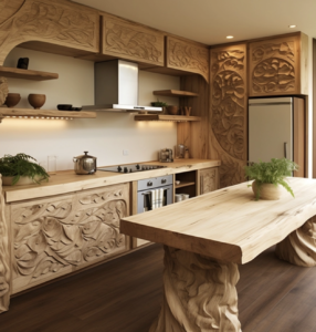 Eco-Friendly Kitchen Remodel in Northeast Ohio By Mr.Countertops Featuring Sustainable Custom Wood Countertops and materials.