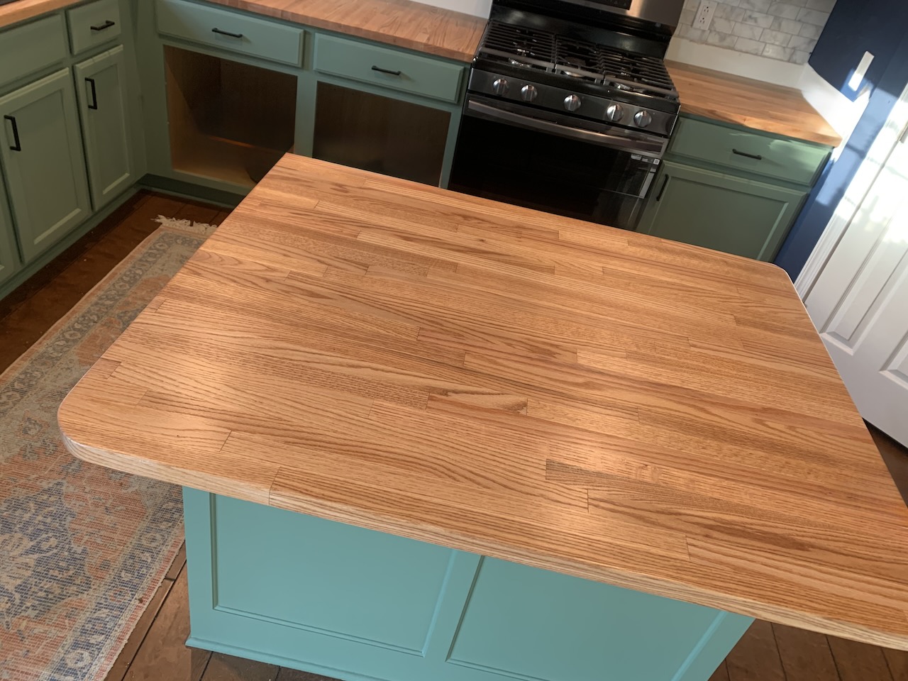 Custom Butcher Block Countertops in A Northeast Ohio Kitchen By Mr.Countertops