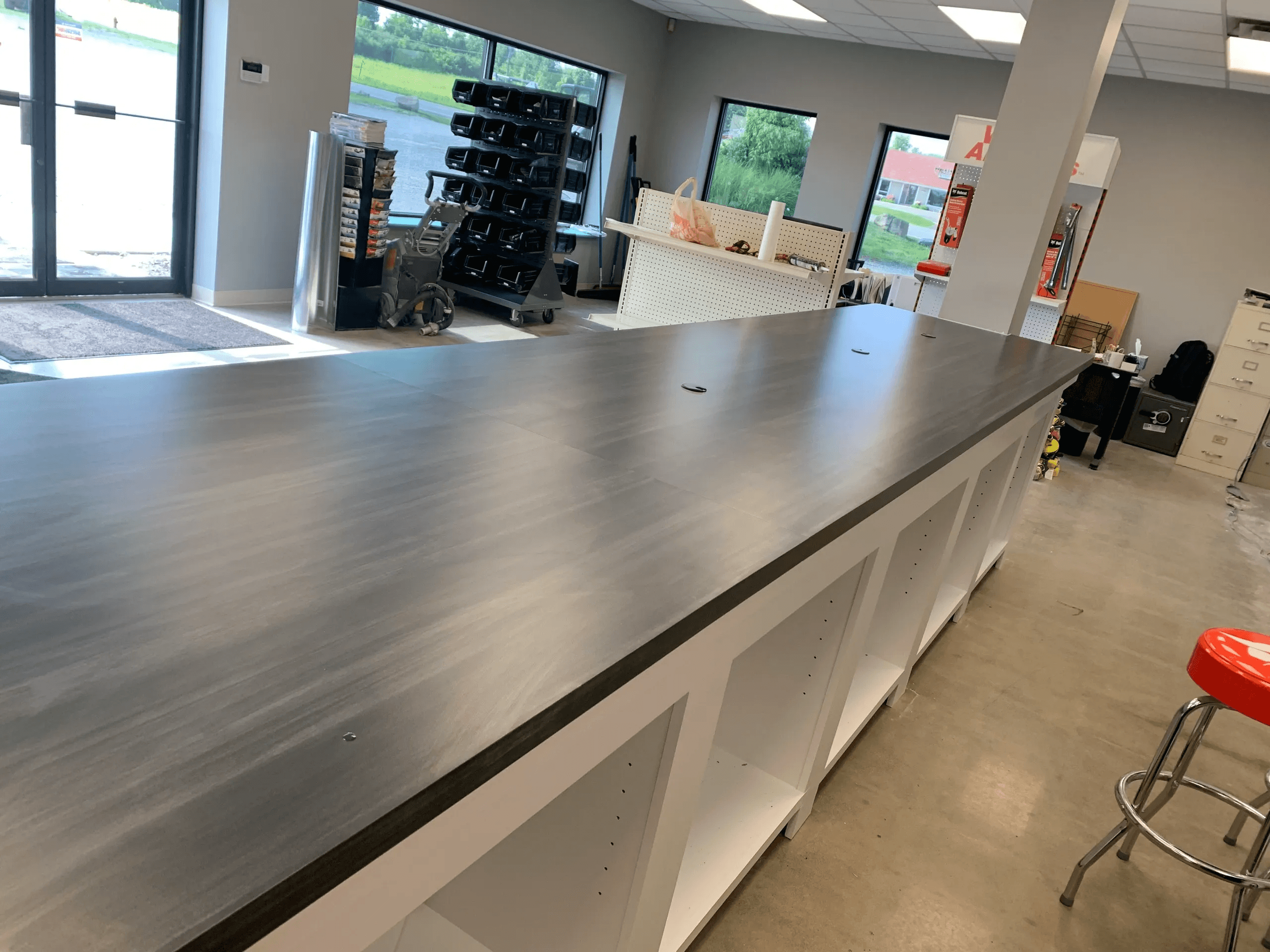 Black Formica Sales Counter Custom Built in Medina, OH