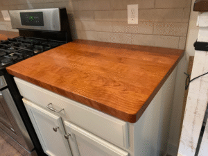 Custom Butcher Block Island in Medina, OH kitchen