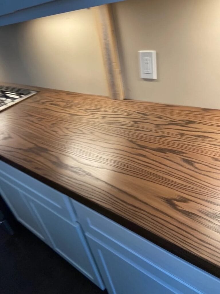 Butcher Block Countertops with Espresso finish in Medina, OH kitchen by Mr.Countertops