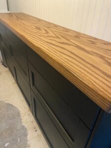 Custom Oak Counter for Built in cabinets in Medina, OH
