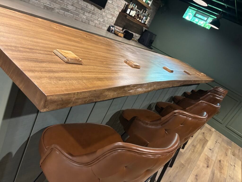 Custom Live Edge Bar By Mr.Countertops in Cleveland, OH