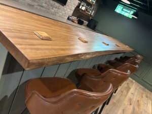 Custom Live Edge Bar in Cleveland Ohio By Mr.Countertops