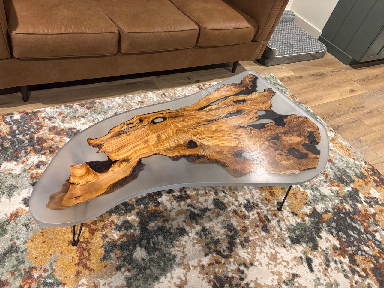 Custom Live-Edge Epoxy Coffee Table By Mr.Countertops in Cleveland, OH