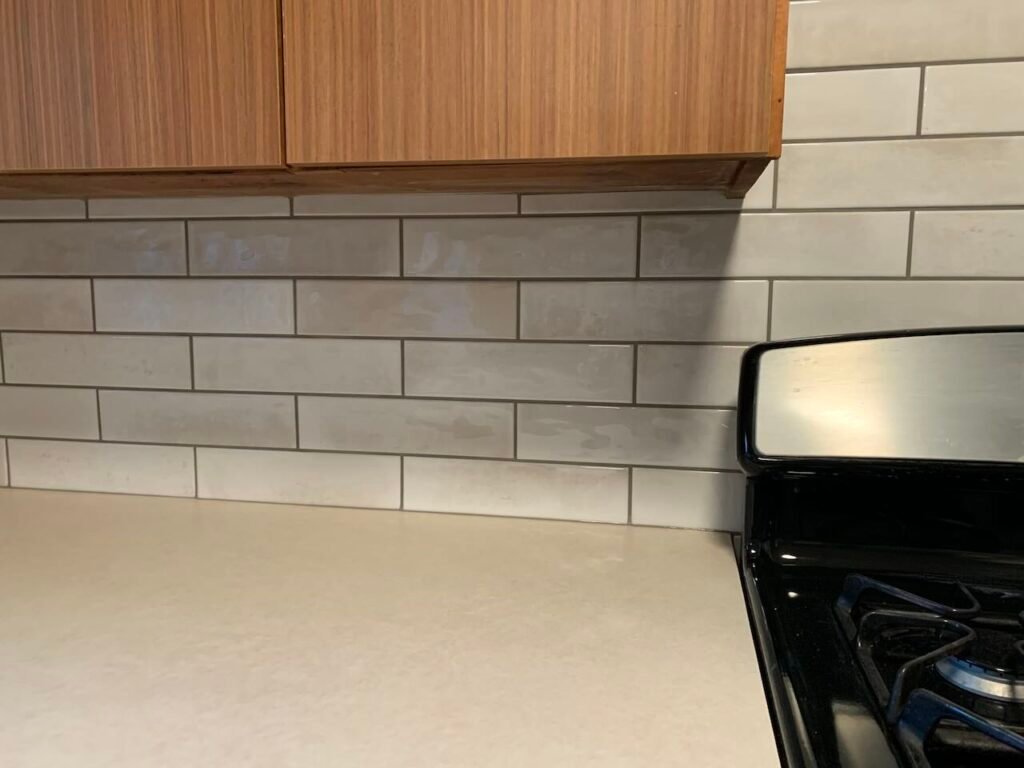 White Subways kitchen tile in Strongsville. OH