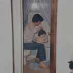 My dad, blow drying my hair when I was about two years old | Mr.Countertops