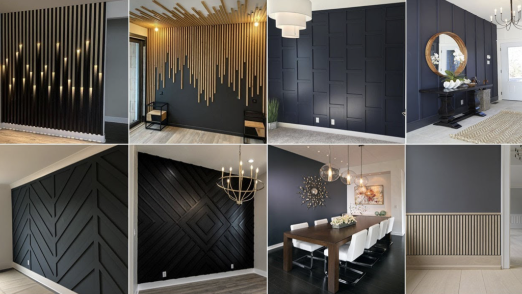 Stunning Navy and Black Feature Walls By Mr.Countertops in Akron, Canton, Cleveland.