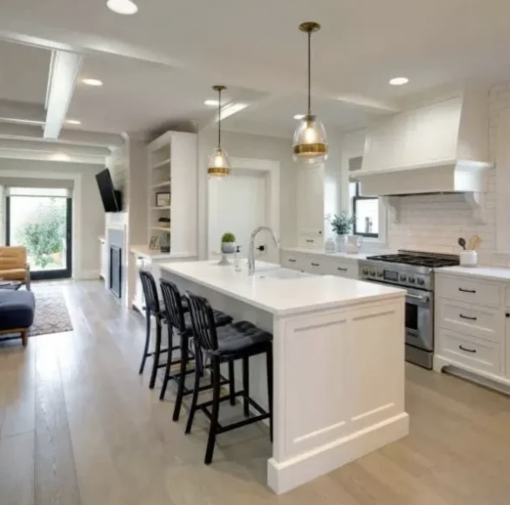 Solid Surface Countertops & Island in Modern Kitchen Remodel by Mr.Countertops .