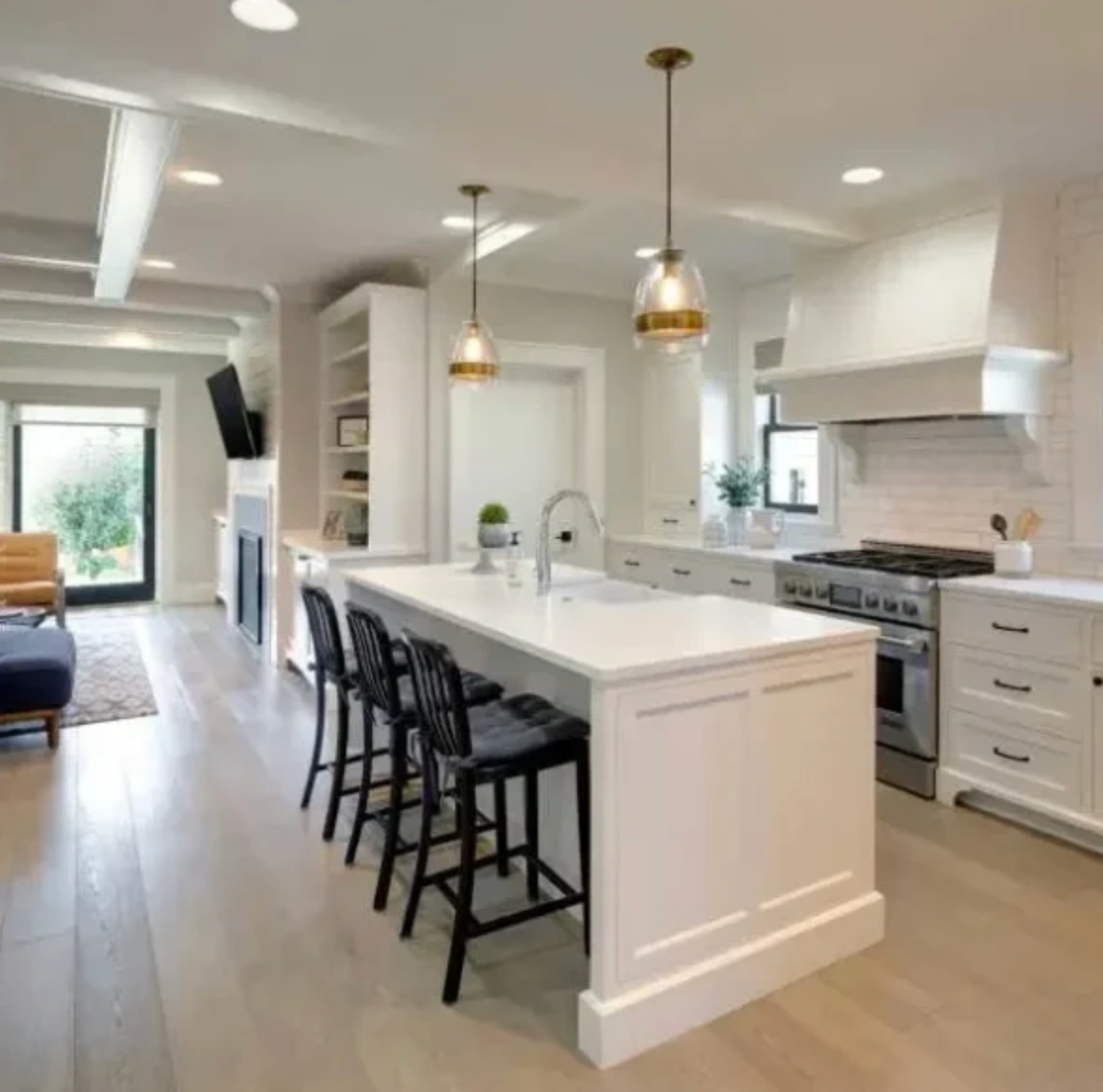 Solid Surface Countertops & Island in Modern Kitchen Remodel by Mr.Countertops .