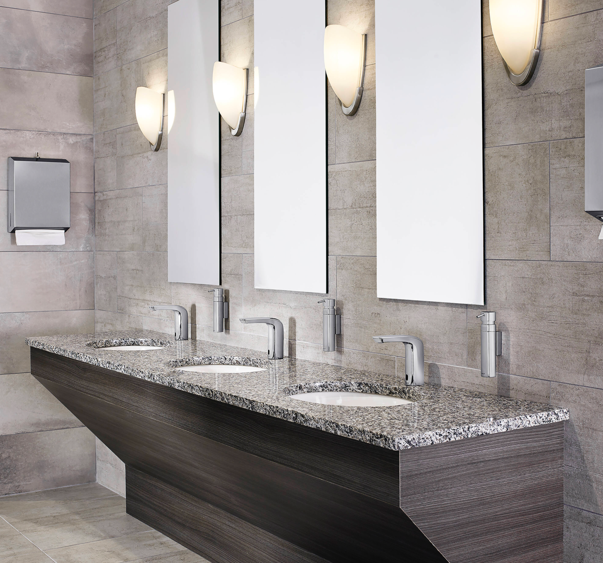 Restroom Vanity For a Restaurant in Canton Ohio By Mr.Countertops