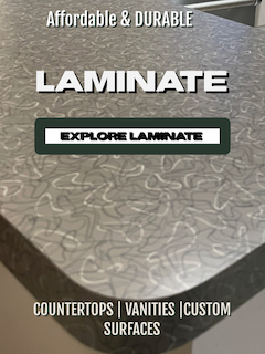 Custom Laminate Countertops in Wadsworth Ohio, including Formica, Wilsonart, Panolam, & all durable laminate brands.