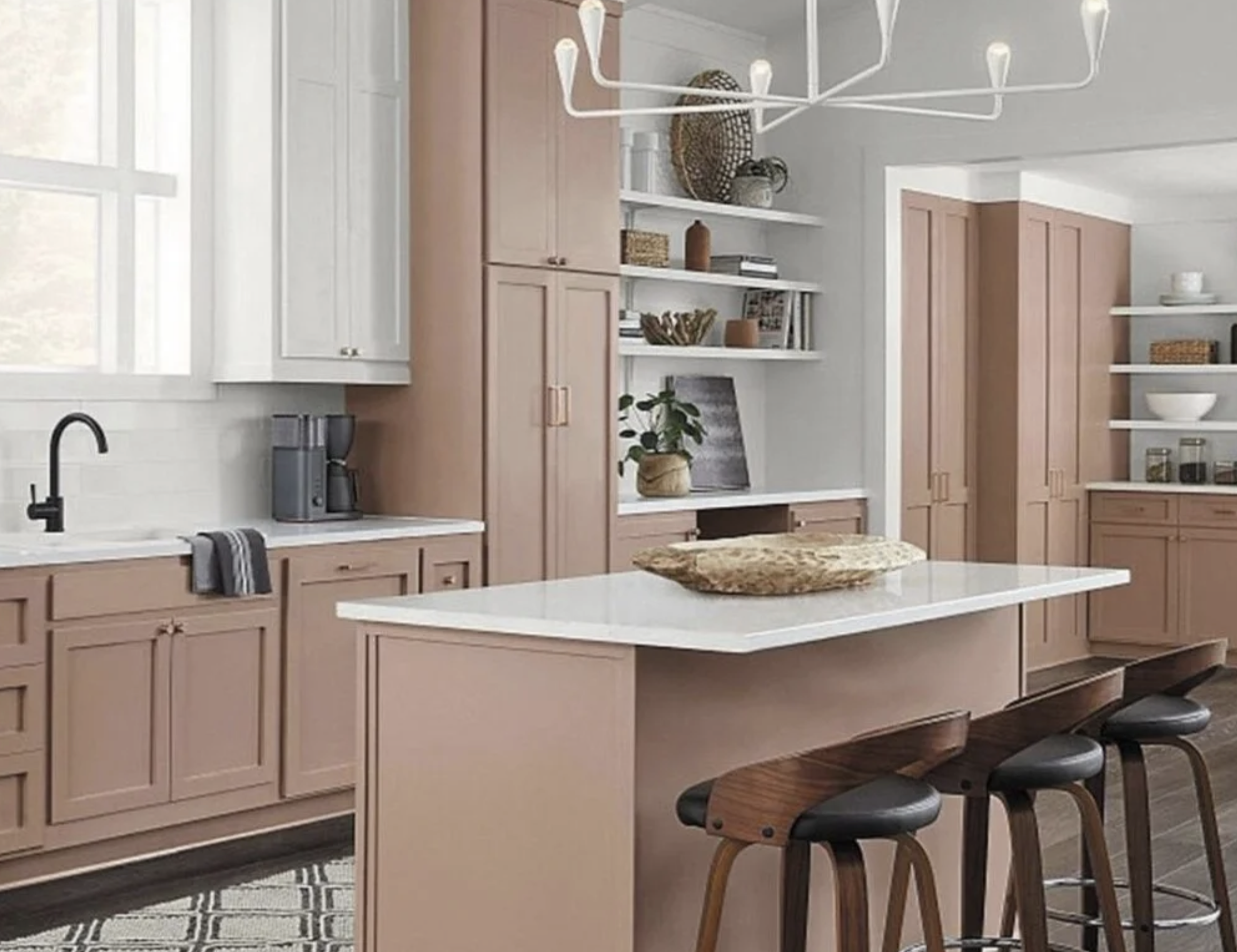 Blush and Cream Kitchen Remodel By Mr.Countertops in Pepper Pike Ohio