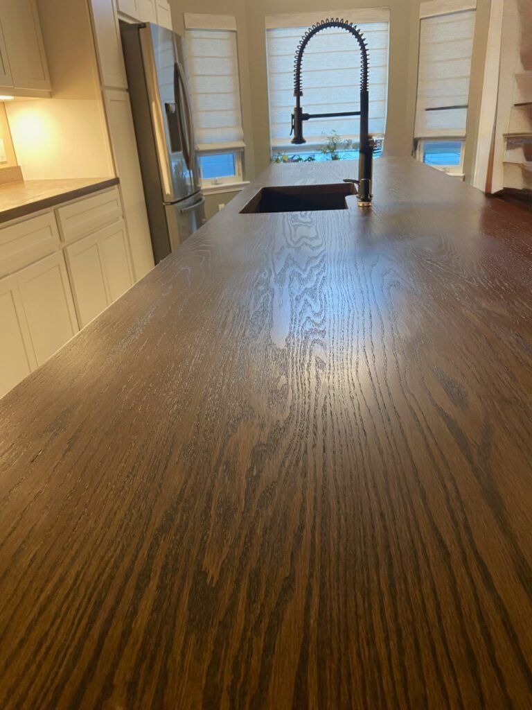 Custom Butcher Block Countertops with an espresso finish by Mr.Countertops in Medina Ohio