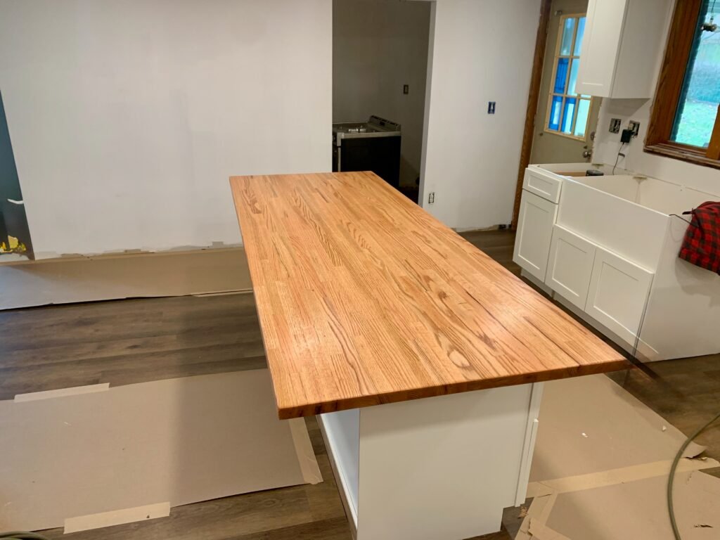 Custom Butcher Block Island in Wooster Ohio by Mr.Countertops