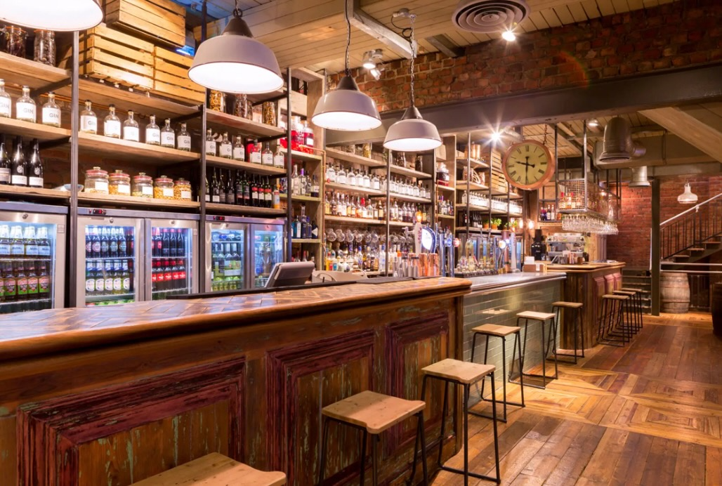 Commercial Bar Build with rustic finishes in a NE Ohio Brewery By Mr.Countertops