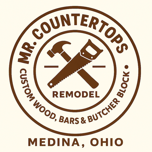 Mr.Countertops Medina, OH Logo - Custom Woodworking, Bar Builds and luxury remodeling in Northeast Ohio