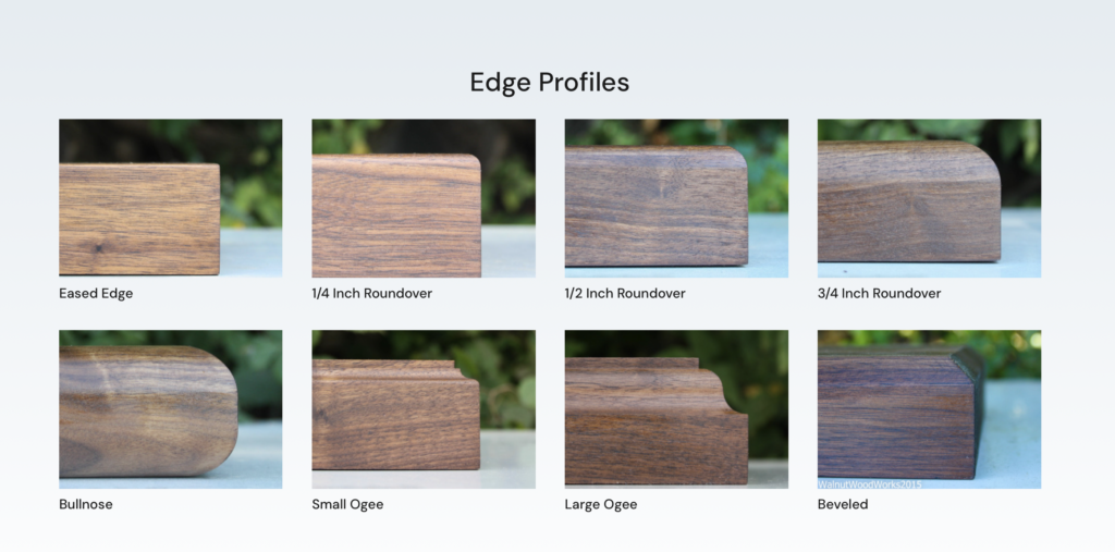 Custom Butcher Block Edge Profiles offered by Mr.Countertops in Medina County Ohio
