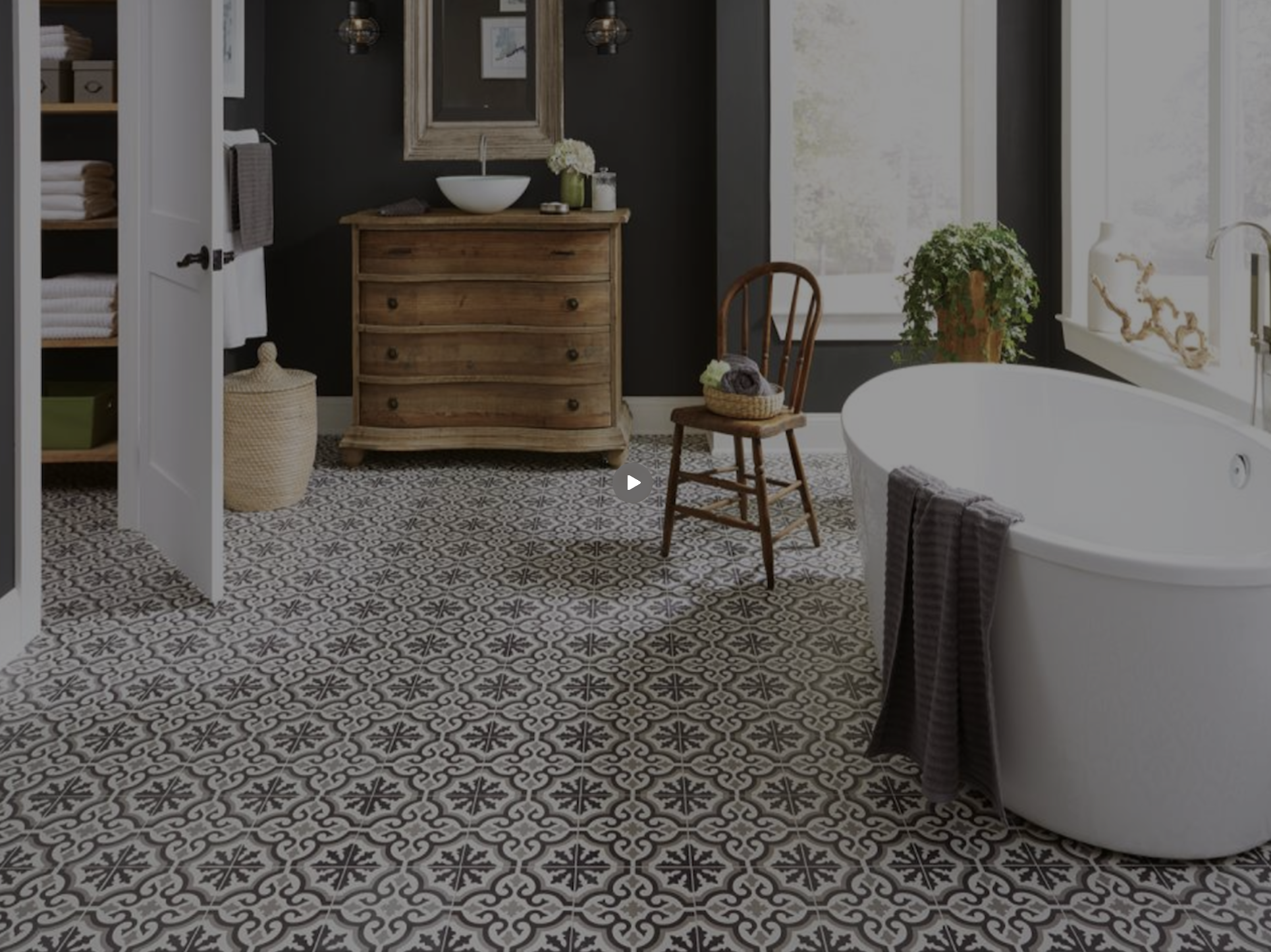 Click to watch this completed bathroom transformation - top to bottom tear out and installation of a luxury bathroom