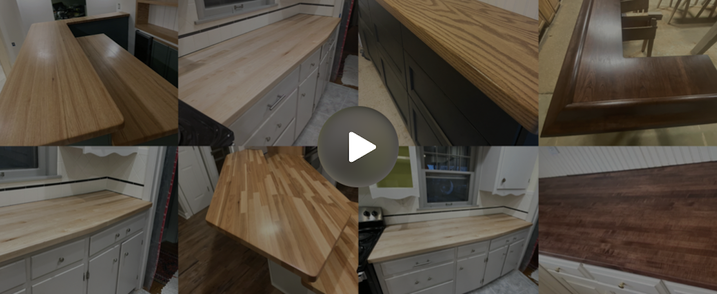 Click to watch this custom butcher block video