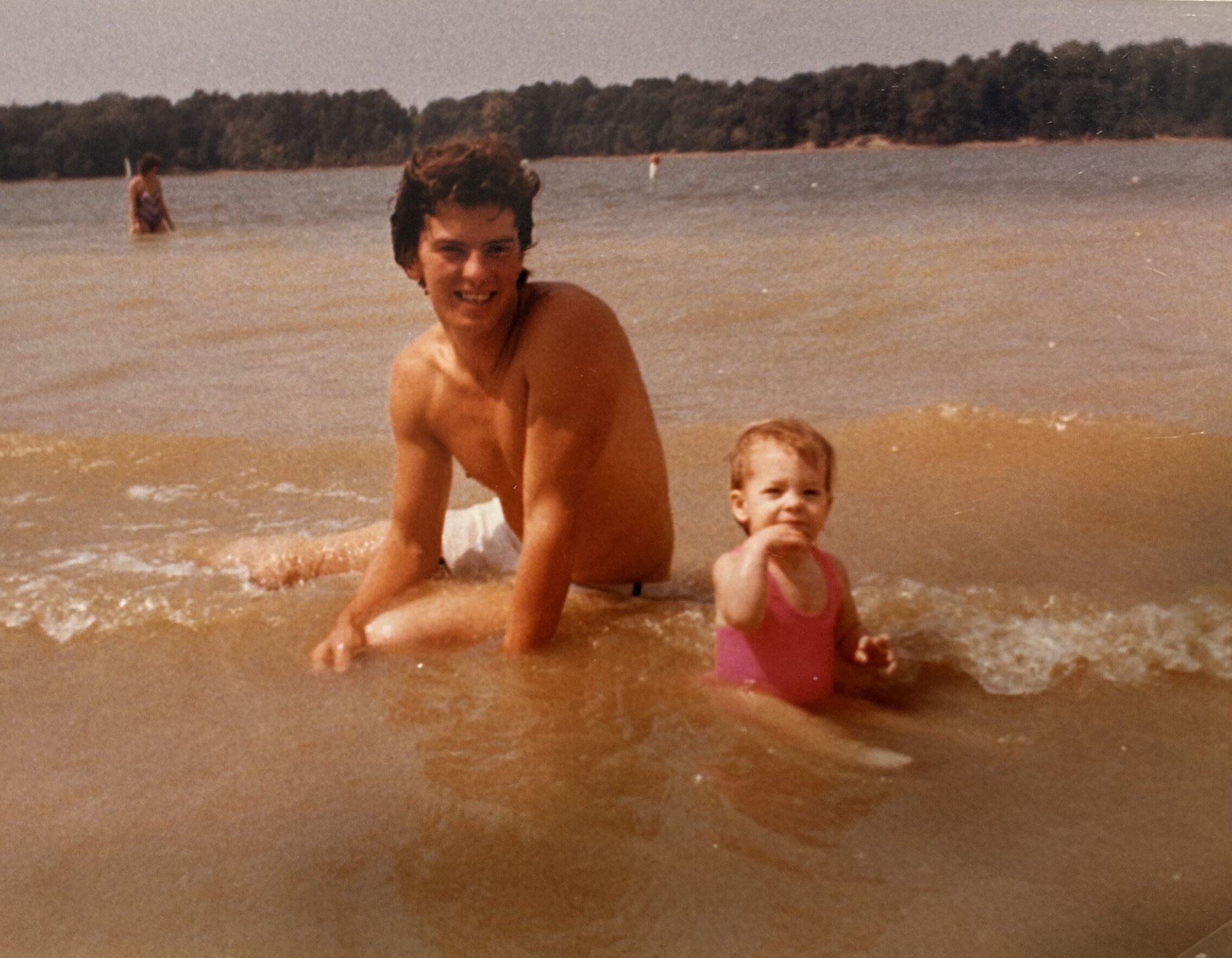 Shanon with dad at Virgina Beach. | Mr.Countertops